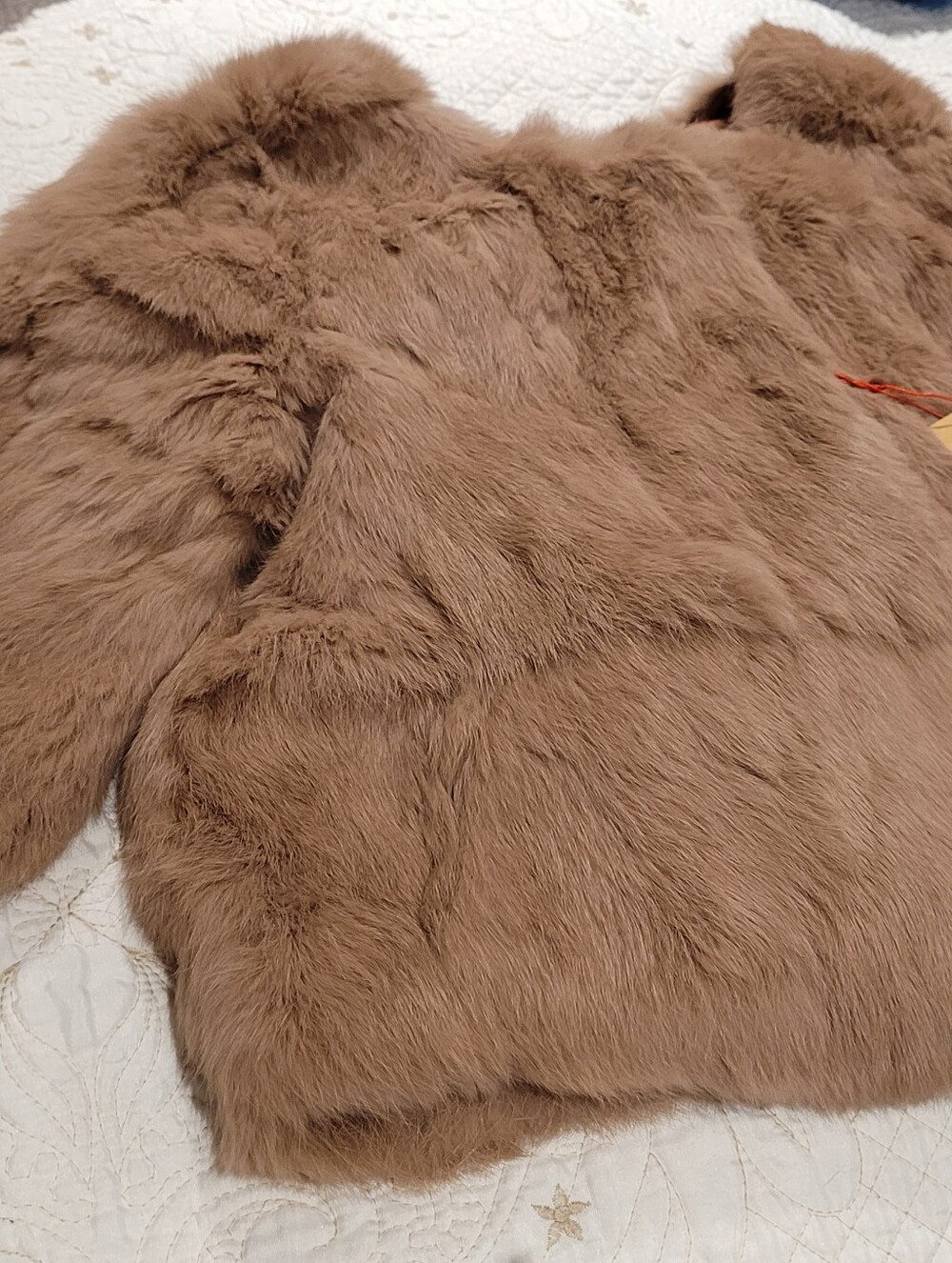 Genuine Rabbit Fur Short Cardigan - Picture 4 of 7